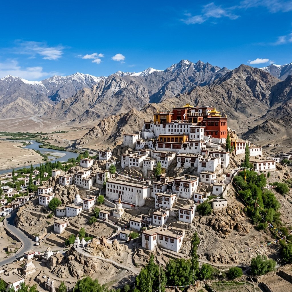 Thiksey Monastery Mountain Gompa